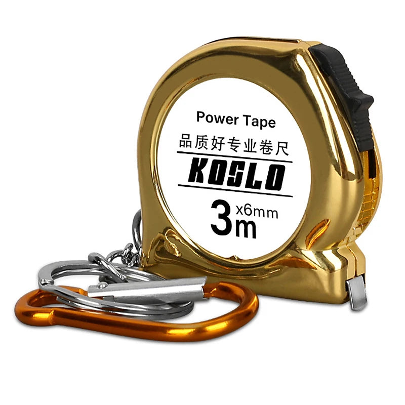 1Pcs Mini Measuring Tool 3 Meter Portable Tape Measure Delicate Household Retractable 300cm Measuring Tape Key Chain Quake Gold