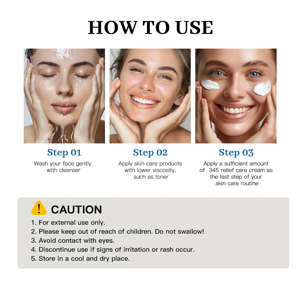 3 4 5 Relief Cream Address Blemishes Nourish The Skin And Provide Soothing Care Face Lifting Beauty Moisturizer Korean Cosmetics Quake