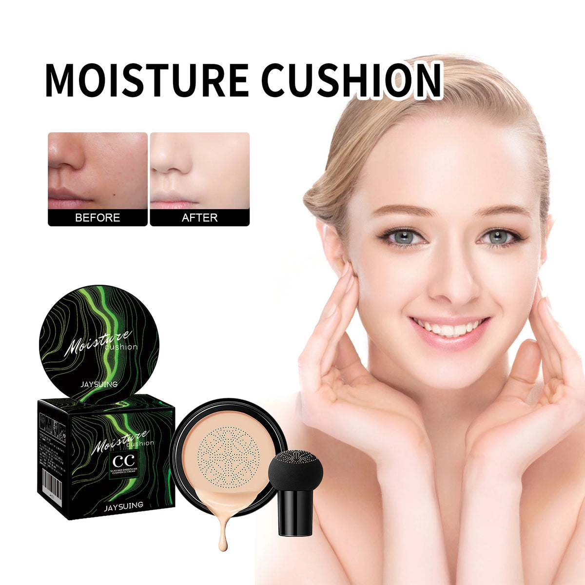 Dark Powder Bronze Powder Dark Skin Foundation Oil Control Concealer Brighten The Face Create Three-dimensional Makeup Quake 01