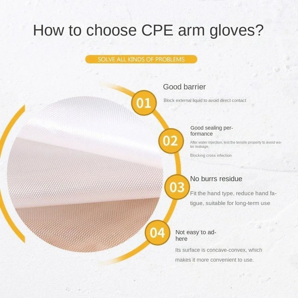 10PCS Waterproof Disposable Gloves Multifunctional Transparent Cleaning Long Gloves Durable Thickened Disposable Hand Sleeves Quake
