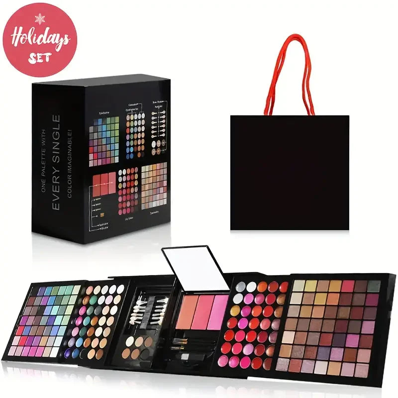 177 Color Makeup Set Including Eyeshadow Palette Blush Lip Gloss Concealer, All-in-One Women's Makeup Set, Complete Set with Mir Quake