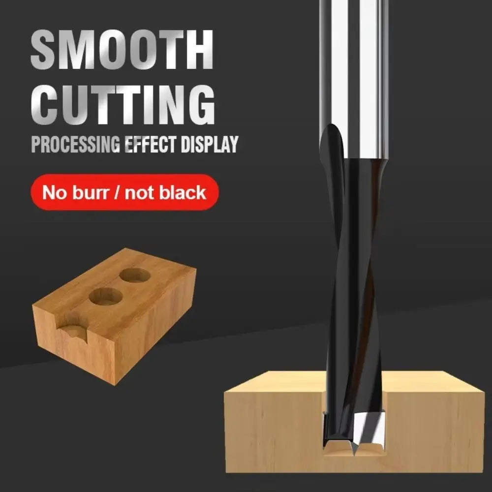 New 2 Flute Drill Bits Left/Right Carbide Row Drill 10mm Shank Woodworking Tools Wood Alloy Quake