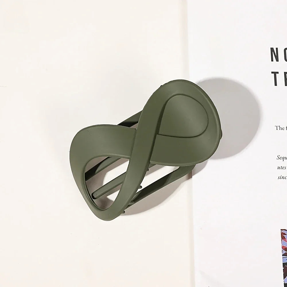 Women Large Hair Clip Seamless Plastic Frosted Duckbill Claw Women Girls Simple Hair Clip Hairpin Styling Tools Hair Accessories Quake ms jun green