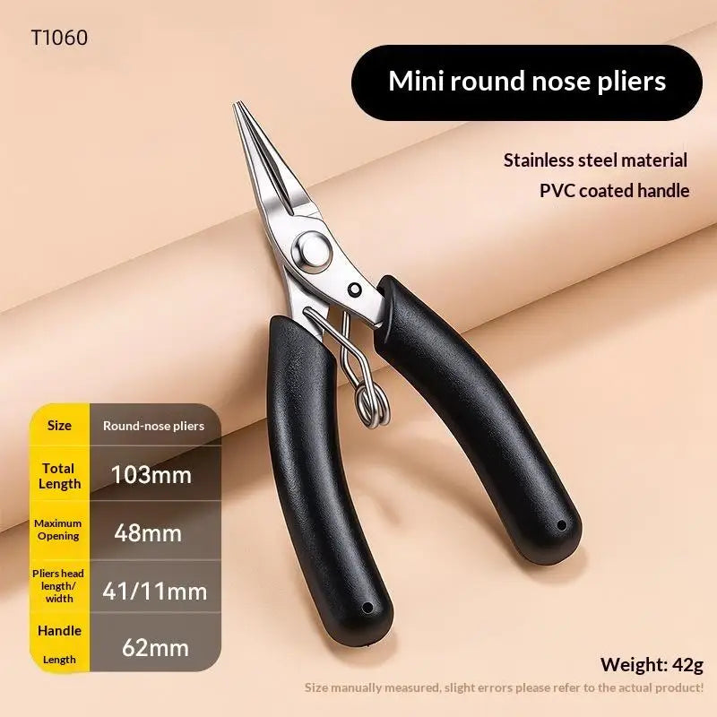 1Pcs Mini Needle Nose Curved Nose Pliers Stainless Steel Hand Pliers For DIY Bracelet Jewelry Making Tool Quake A5