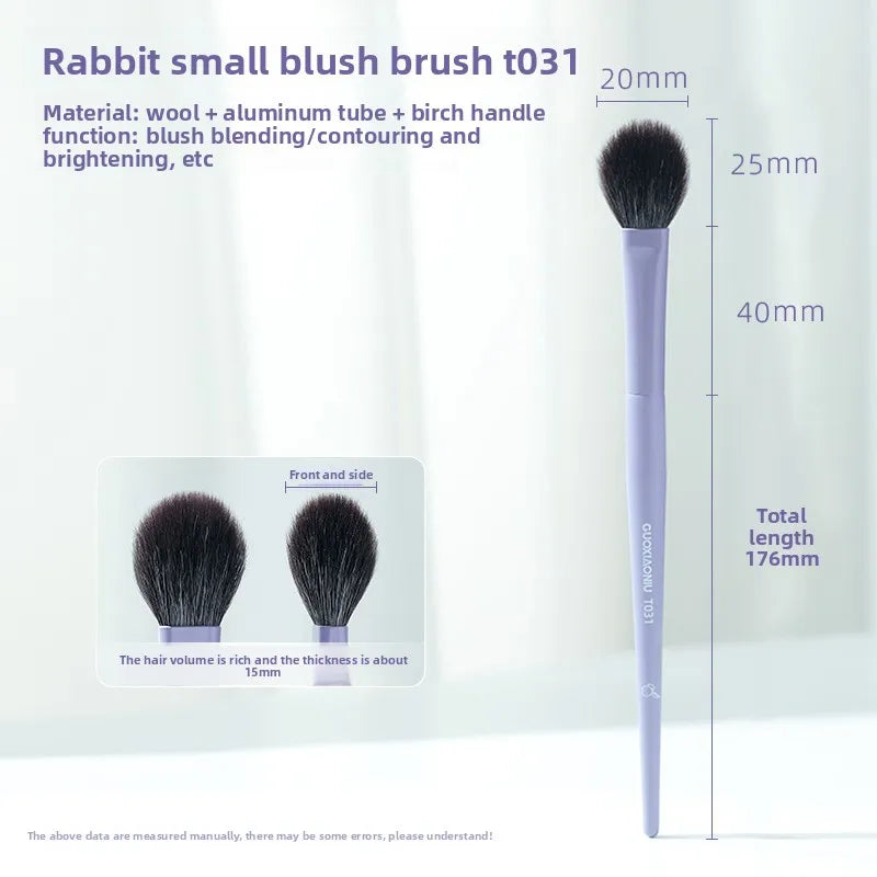 GUOXIAONIU Purple Blusher Brush Foundation Contour Eye Shadow Brush Makeup Tool Ultra Soft Make Up Highlight Brow Shadow Brush Quake PURPLE