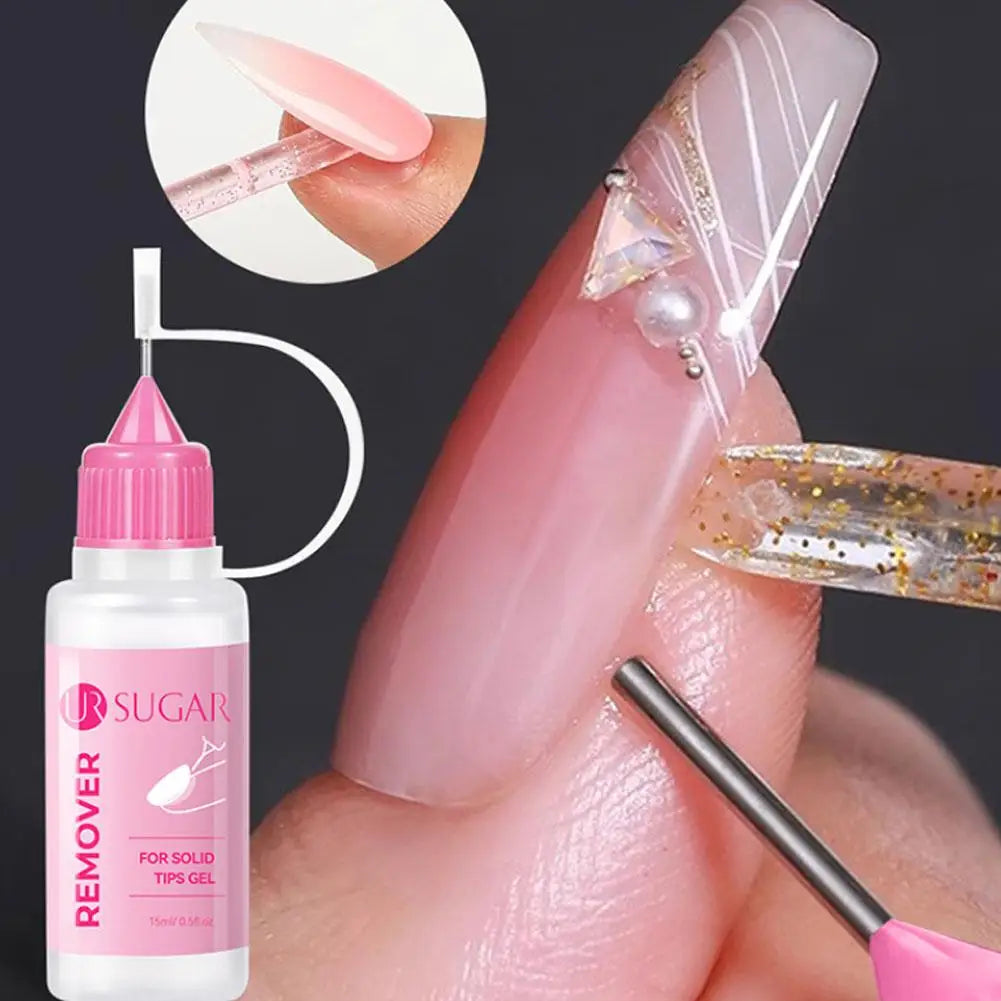 15ML Nail Glue Remover for Press on Acetone Free Nail Polish Remover Multi-Functional Remover for Nails Tips Gentle Glue Remover Quake