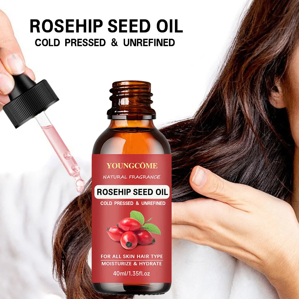 40/60ml Rose Essential Oil Pure Essential Oil Aromatherapy Skin Care Single Essential Oil Fragrance Oil for Woman Quake