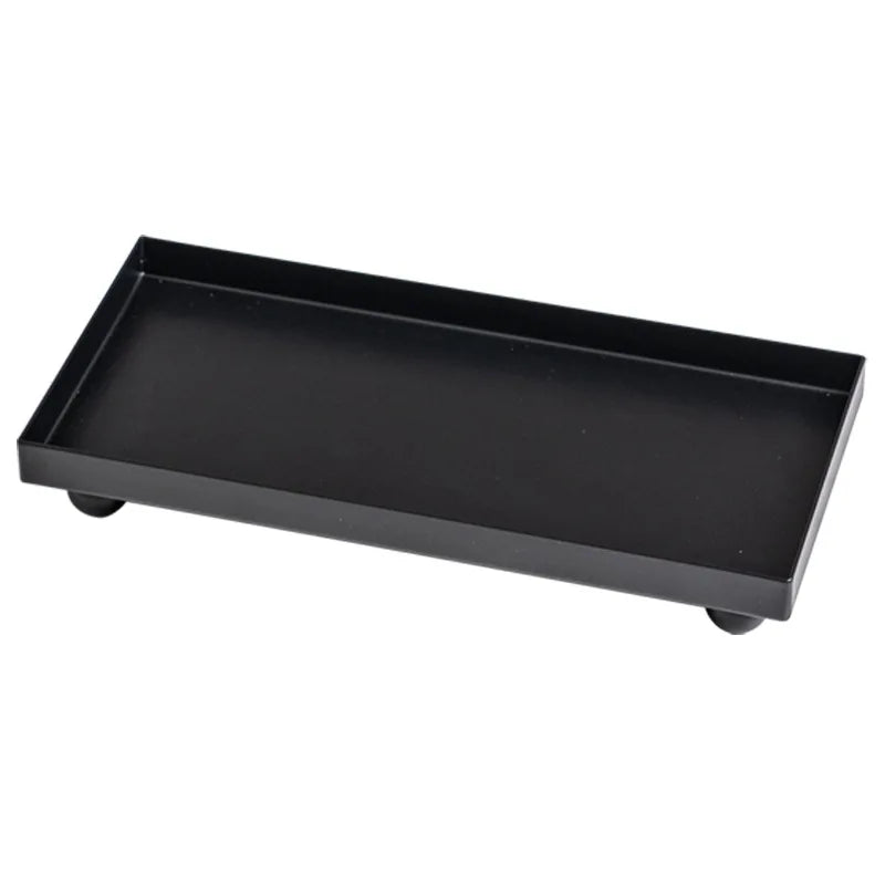 Nordic Minimalist Metal Storage Tray,Entryway Desktop Organizer for Cosmetics Aromatherapy Jewelry Decor Large Small Size Quake