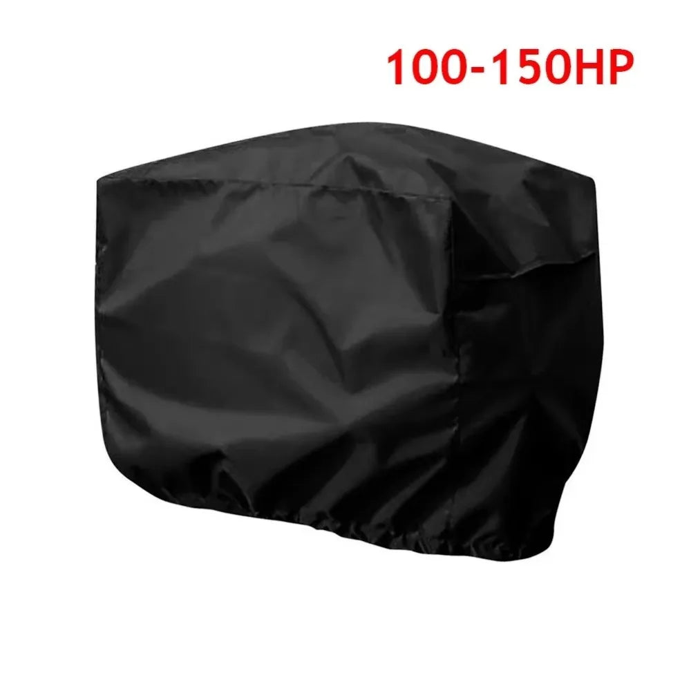 New 15-150HP Full Outboard Engine Cover Anti-scratch 210D Oxford Cloth Motor Engine Boat Cover Sun Protection Paddle Hoist Cover Quake 100-150HP Black