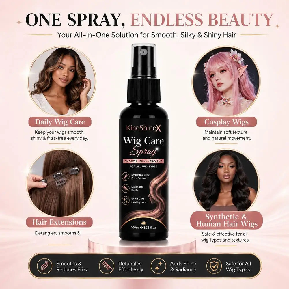 Wig Care Spray Leave-in Conditioner Moisturizing Smoothing Anti-frizz Detangle Soften Repair For Human Hair & Synthetic Wigs Quake