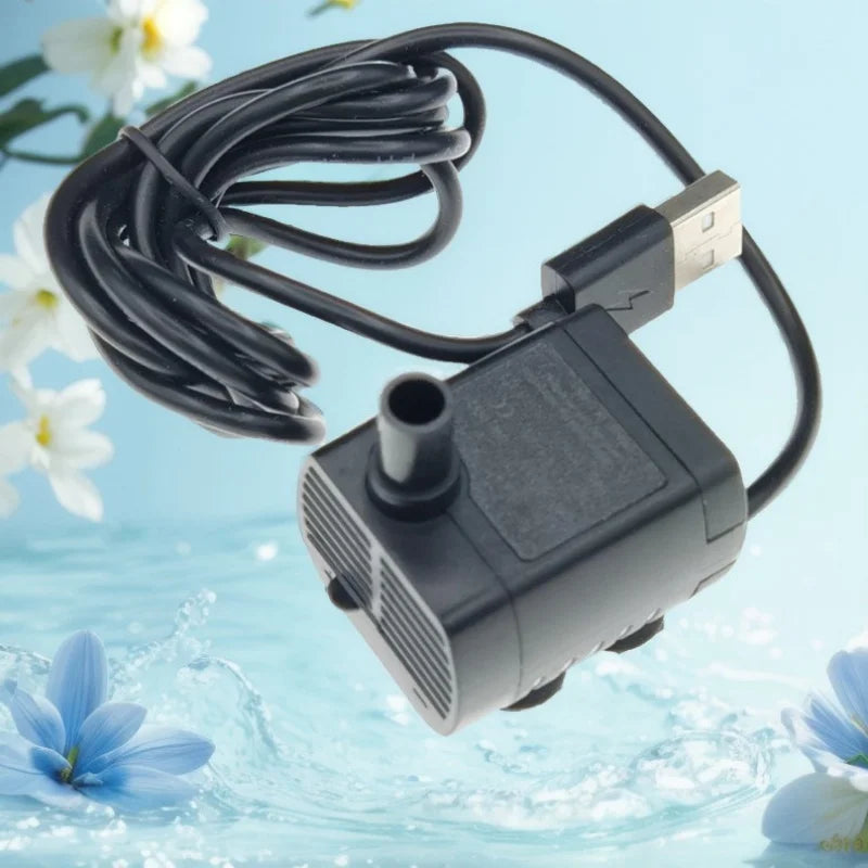 Water Pump Pet Cat Water Dispenser Anti Dry Burning Motor Cat Flower Water Dispenser Water Dispenser Fish Tank Submersible Pump Quake