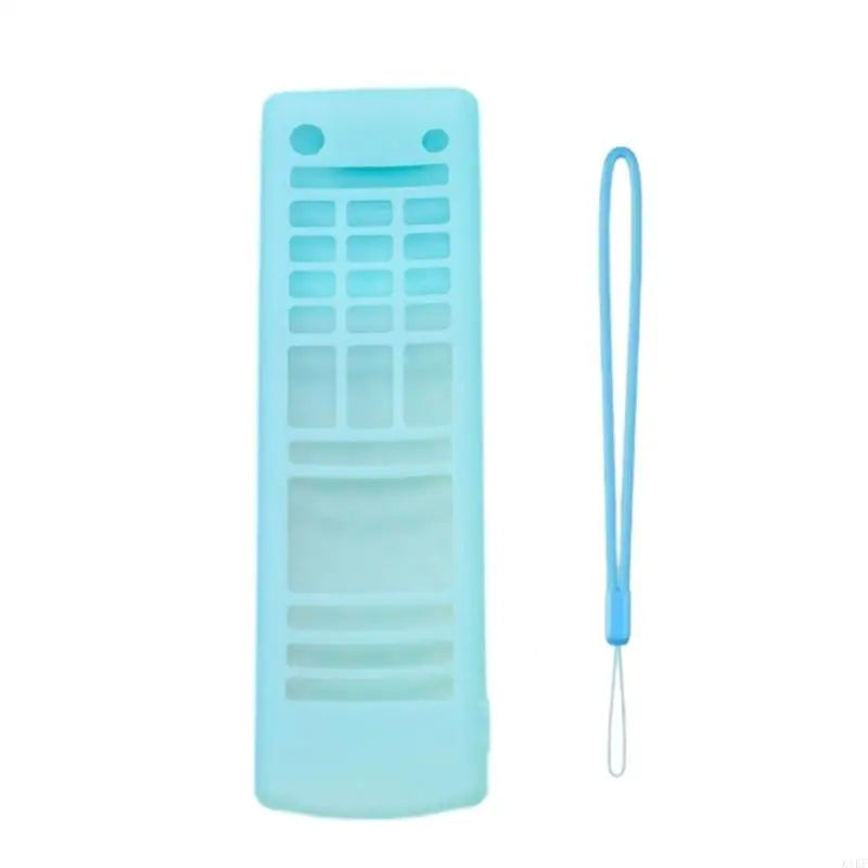 Remote Sleeve Skin for AKB76037601 with Silicone Construction, Patterned Back Texture, Control Openings, and Lanyard Strap K1KF Quake Night Blue CN No plug