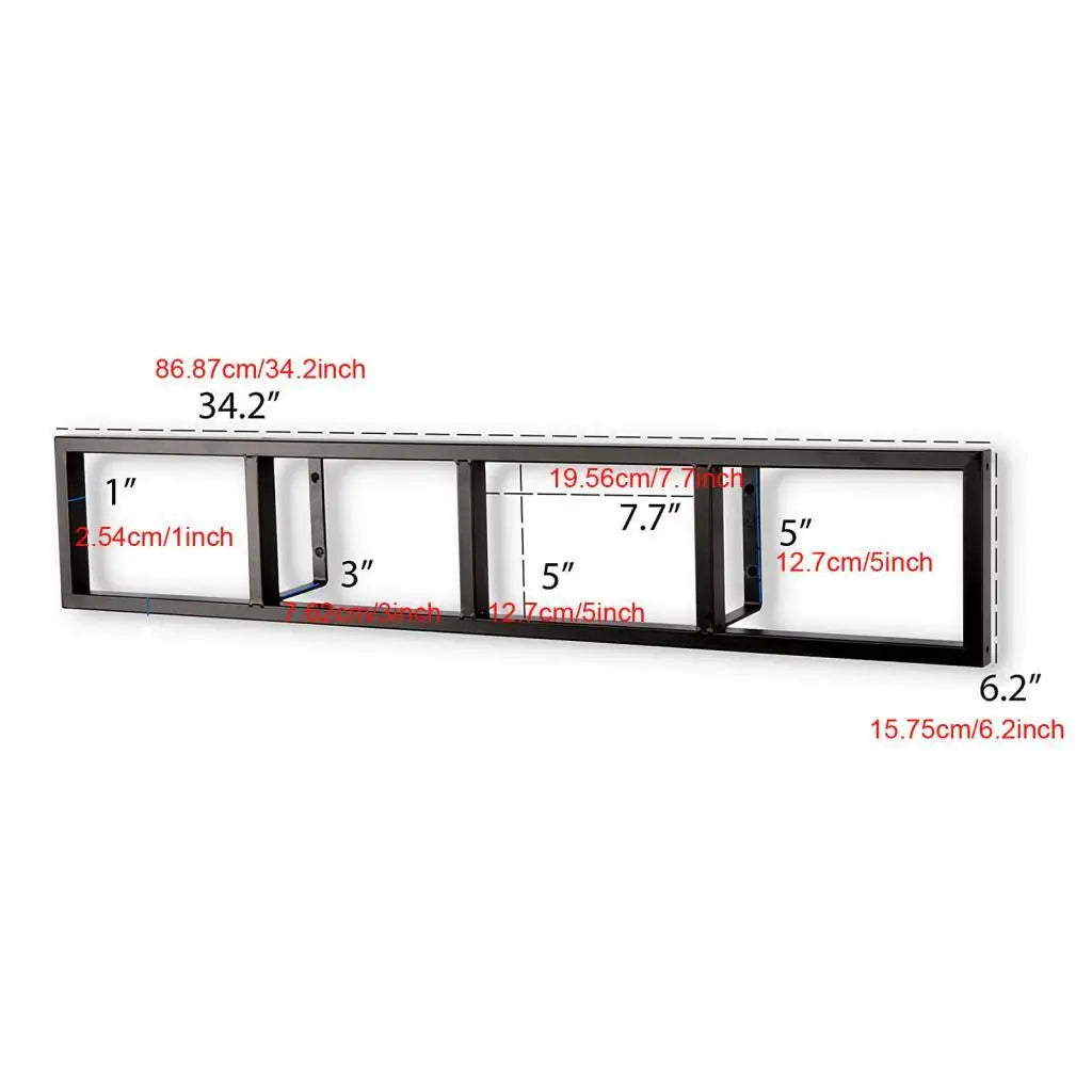 Iron Art Wall Mounted CD DVD Storage Rack Display Shelf Stand Organizer for Media Room Decoration Quake