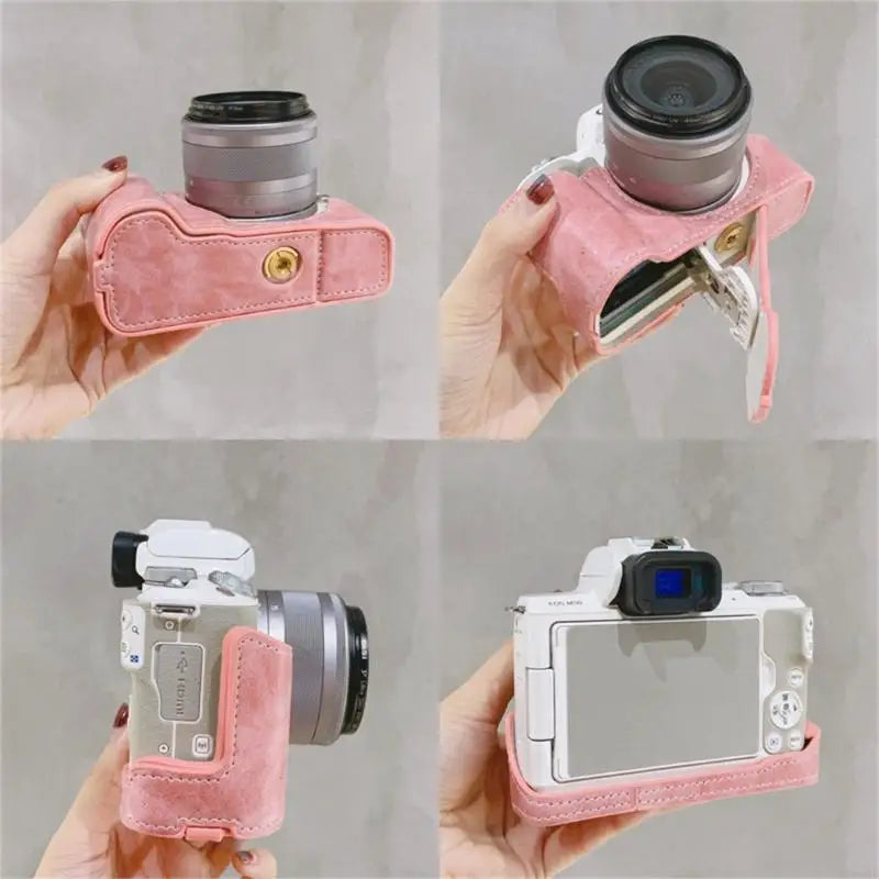 Protective PU Leather Half Cemara Case Base with Plushie Interior and Tripod Mount Easy Access K1KF Quake