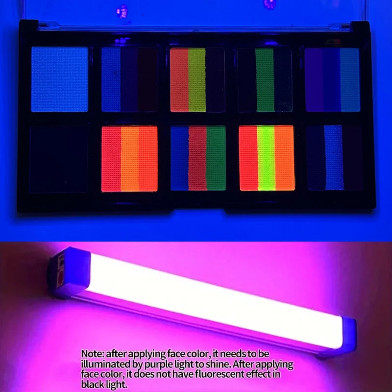6 PCS SFX Body Paint Makeup Set 26 Colors Face Body Painting Special Effect Halloween Party Wound Scar Wax Makeup with Spatula Quake