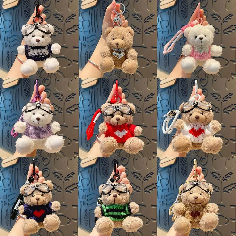 Cartoon Brown Bear Doll Plush Bear Pendant Cute Bag Accessories Plush Hangings Hangings Ornament Pendant Gift Quake