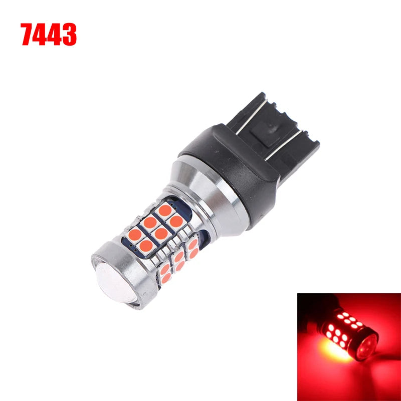 1Pc T20 LED 7440 7443 Led WY21W W21W Led Bulbs Car LED Bulbs Signal Lamp T20 27SMD 3030 Backup Brake Reverse Parking Lamp Quake 7443 Red