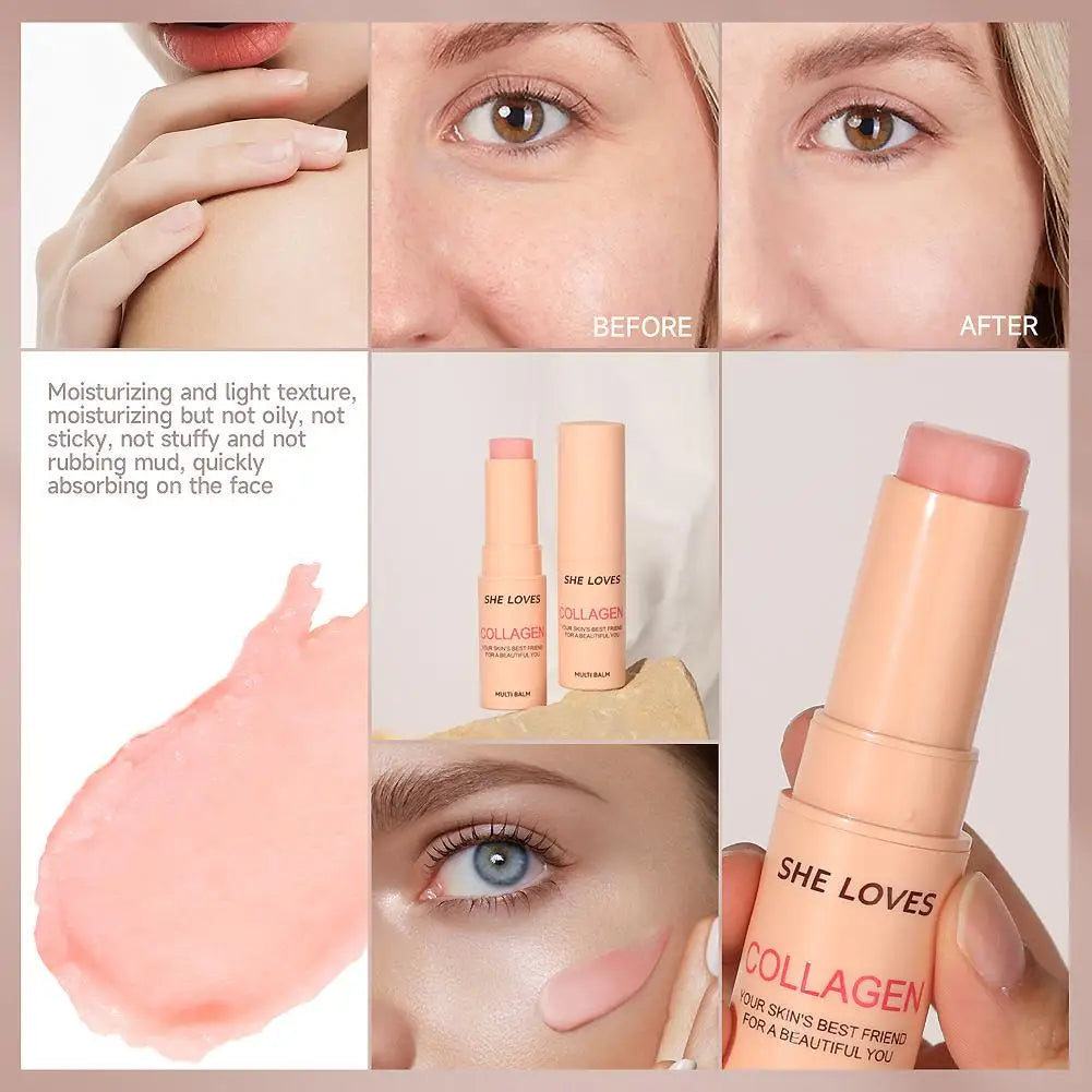 Moisturizing Wrinkle Bounce Multi Balm Collagen Multi Balm Stick Wrinkle Bounce Balm Multi Cream Dull Cosmetics Korean Quake