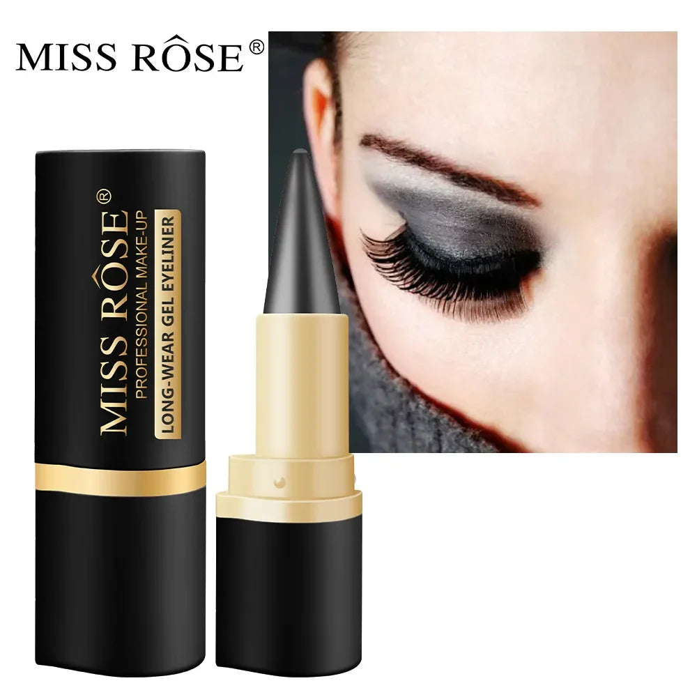 Waterproof Creamy Eyeliner Stick Sweat-Proof Long-Lasting Easy Application Half Count for Daily Makeup Quake