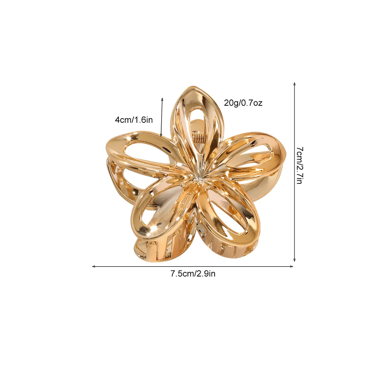 Hollow Flower Hair Claw Clips Women Girls Crab Clip Floral Hair Claws Ponytail Holder Hairpin Barrette Vacation Party Headwear Quake