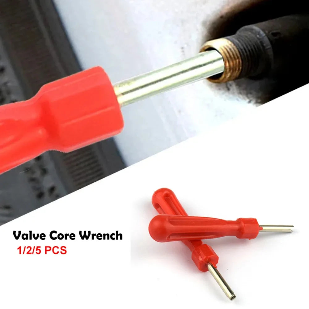 1/2/5pcs Portable Plastic Valve Core Remover/Installer Metal Single-head Tyre Wrench Tire Screwdriver for Car Motorbike Truck Quake
