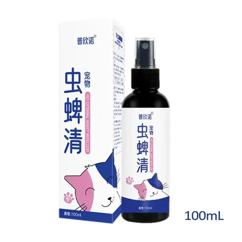 Pet Dog Cat Anti Flea Drops 100ml Insectcide Flea Lice Insect Remover Spray Flea And Tick Concentrate Formula Pet Flea Remover Quake