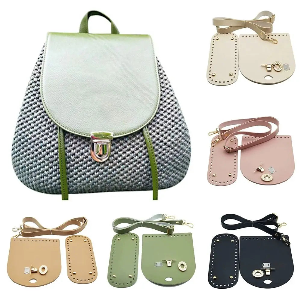 Adjustable PU Leather DIY Bag Strap Handbag Woven Bag Bottoms Handmade Quake