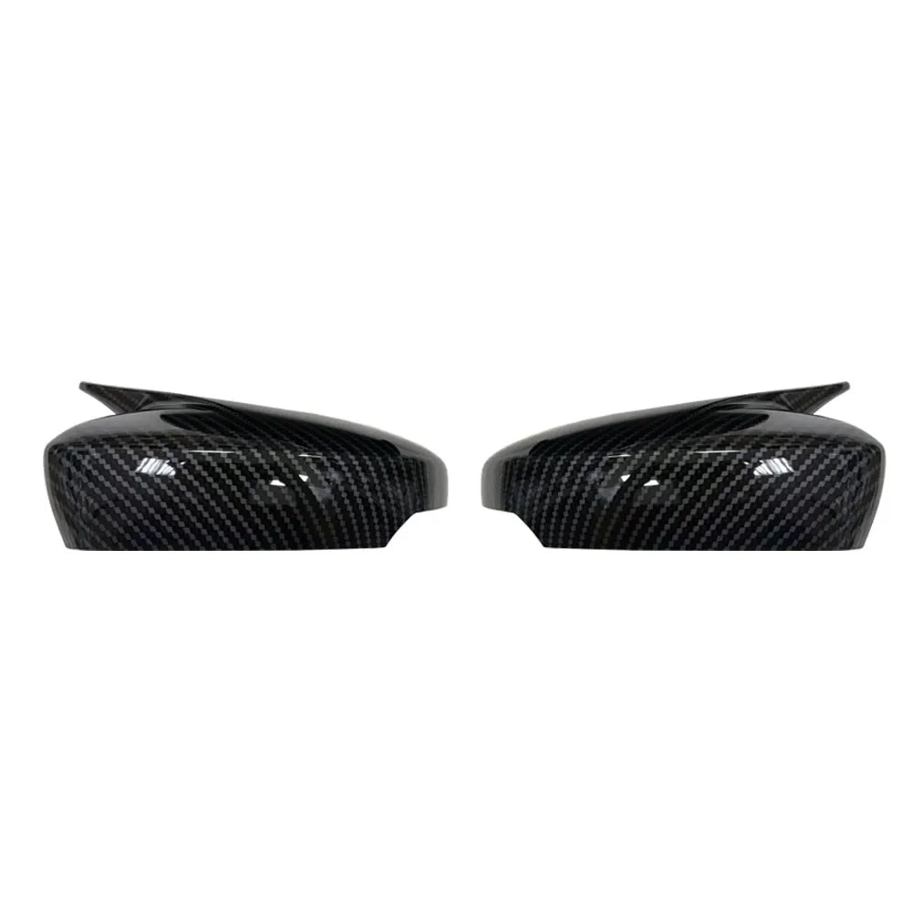 For Skoda Fabia 2015-2020 Rapid 2016-2023 Car Sticker Rearview Side Mirror Cover Wing Cap Exterior Door Rear View Case Trim ABS Quake Carbon