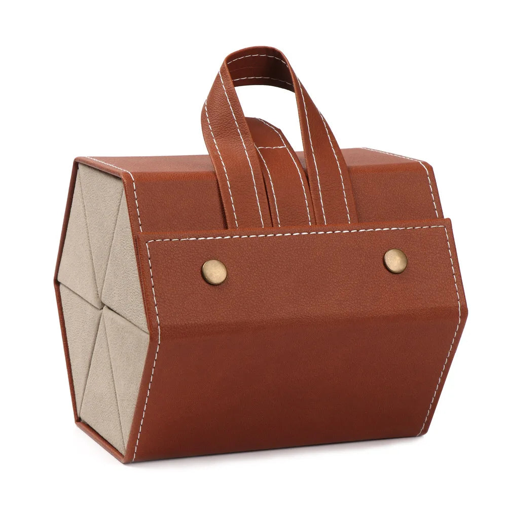 Folding Portable Travel Glasses Organizer Sunglasses Case Storage Box Eyeglasses Holder Quake brown 2 Slot