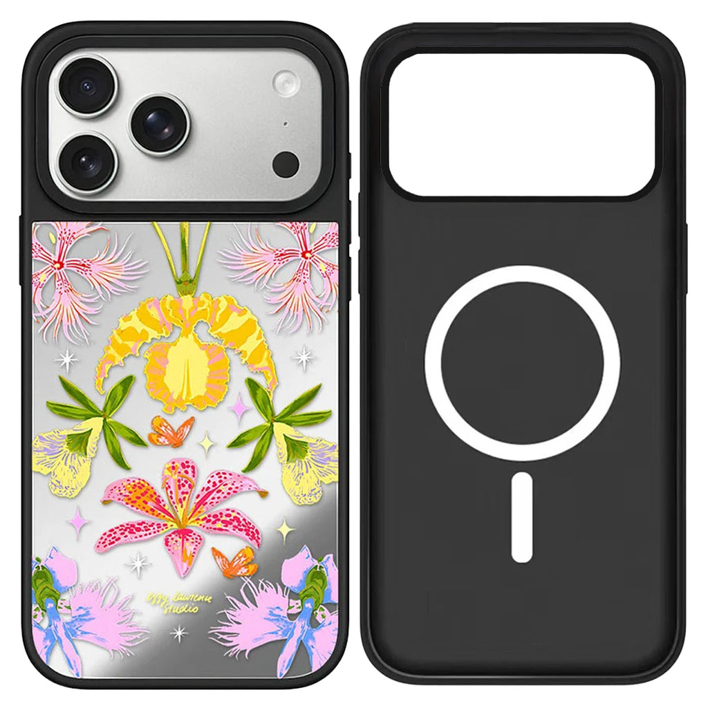 Dragonfly Star Pattern Mirror Surface Magnetic Phone Case Cover for IPhone 13 14 15 16 17 18 Pro Max Case Quake