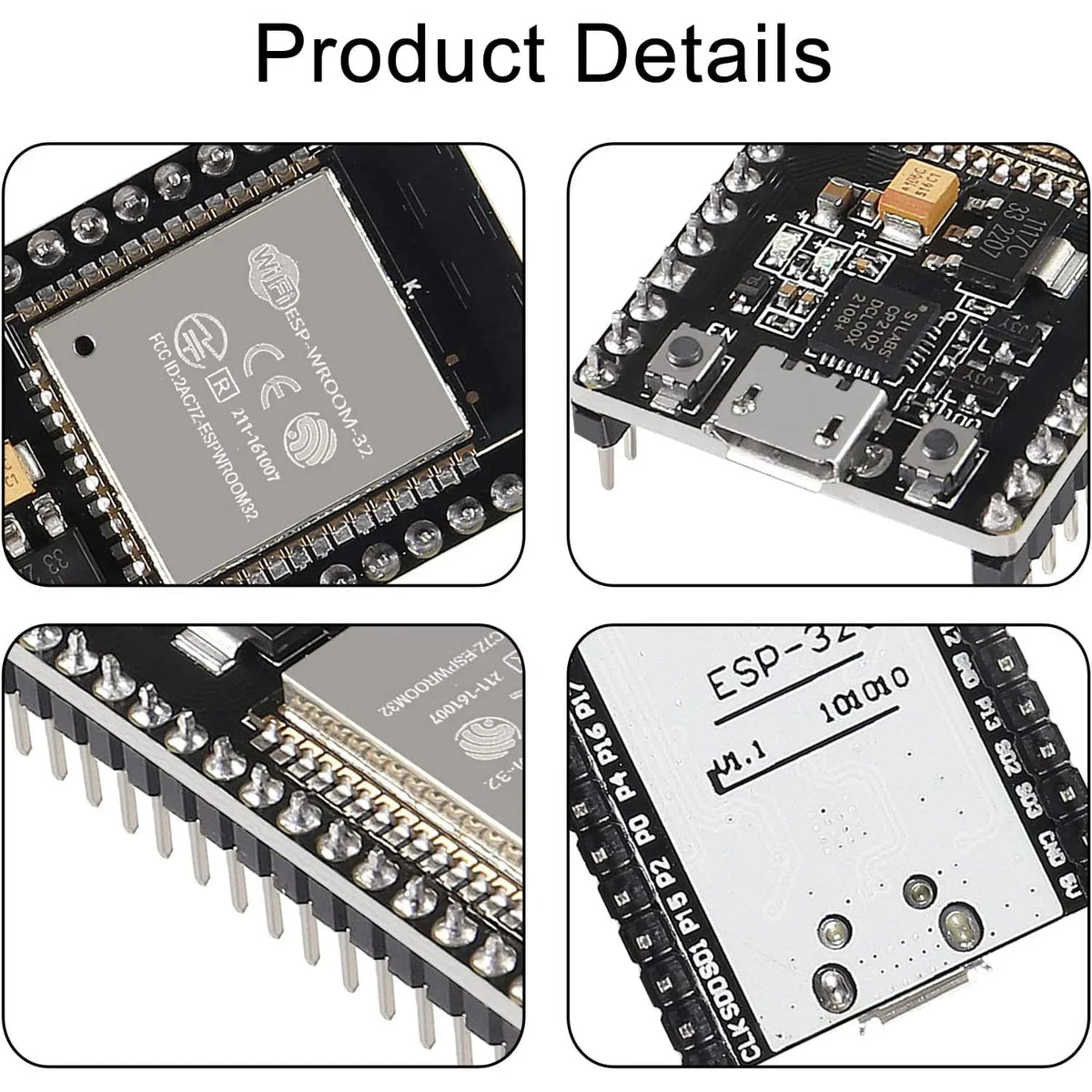 38Pins Type-C Micor USB ESP32 ESP-WROOM-32 ESP-32S Development Board 2.4GHz Dual-Mode WiFi + Bluetooth Dual Cores Quake