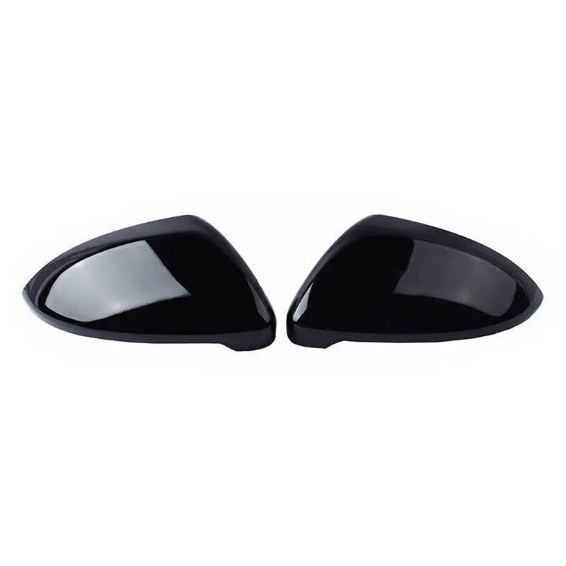 For VW GOLF 7 MK7 MK7.5 R GTI 2014-2019 Rearview Side Mirror Cover Wing Cap Exterior Door Rear View Case Trim Carbon Fiber Look Quake Gloss Black