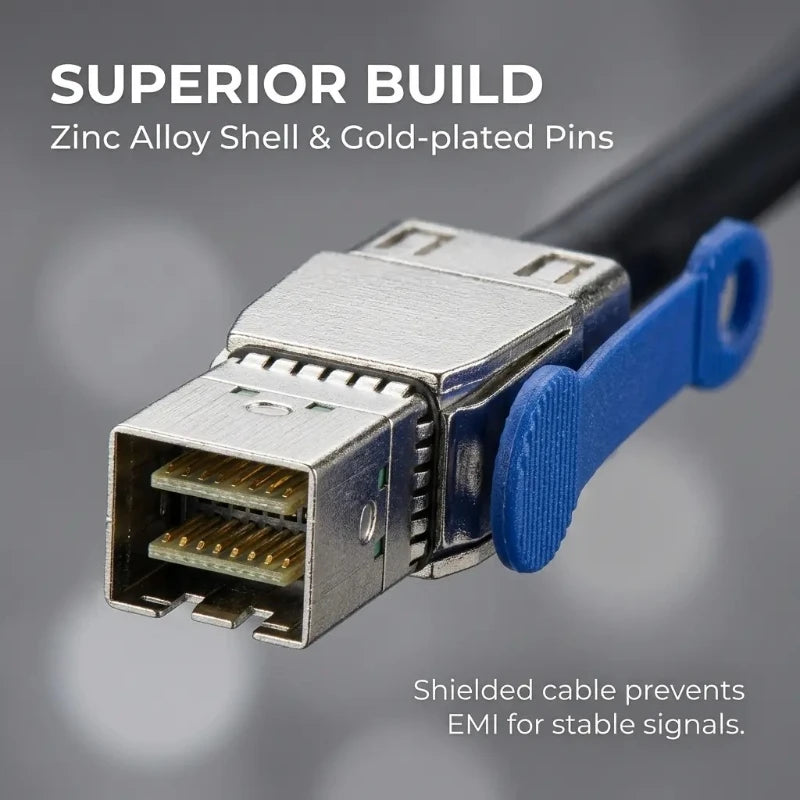 SFF-8644 To SFF-8644 Cable 12Gbps Fast Speed Servers External Connection Line For Servers Storage Device K1KF Quake