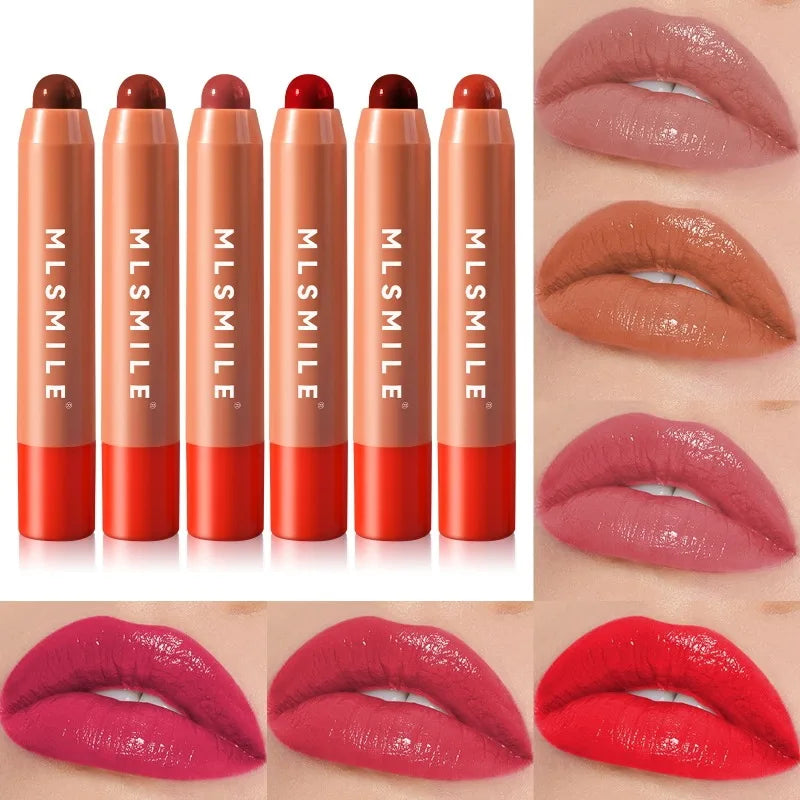 6 Colors Lipstick Pen Waterproof Long-Lasting Natural Shine Moisturizing Non-stick Perfect Sexy Lip Gloss Women Makeup Quake