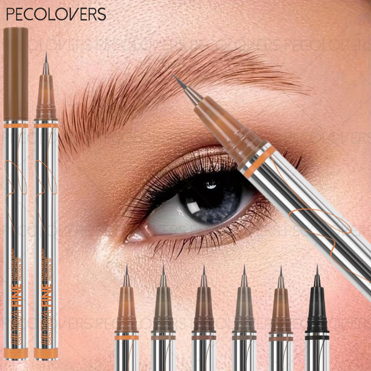 Long-Lasting Non-Fading Eyebrow Product - Ultra-fine Tip Eyebrow Pencil, Created Natural Wild Eyebrow, for All Type Shapes Quake
