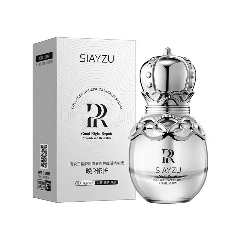 Anti-wrinkle Night Type III Collagen Repairing Serum Morning Moisturizing Essence Liquid Skin Lifting Firming Moisturizing Serum Quake Night Serum