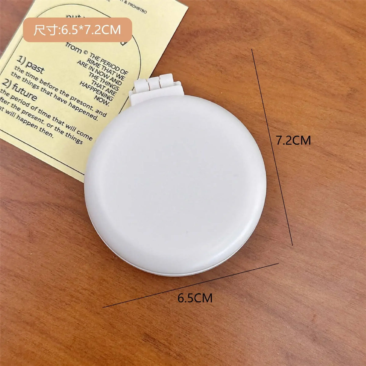 Small Size Hair Comb with Folding Mirror Traveling Portable Massage Folding Comb Women Girl Air Cushion Hair Brush Styling Tools Quake beige