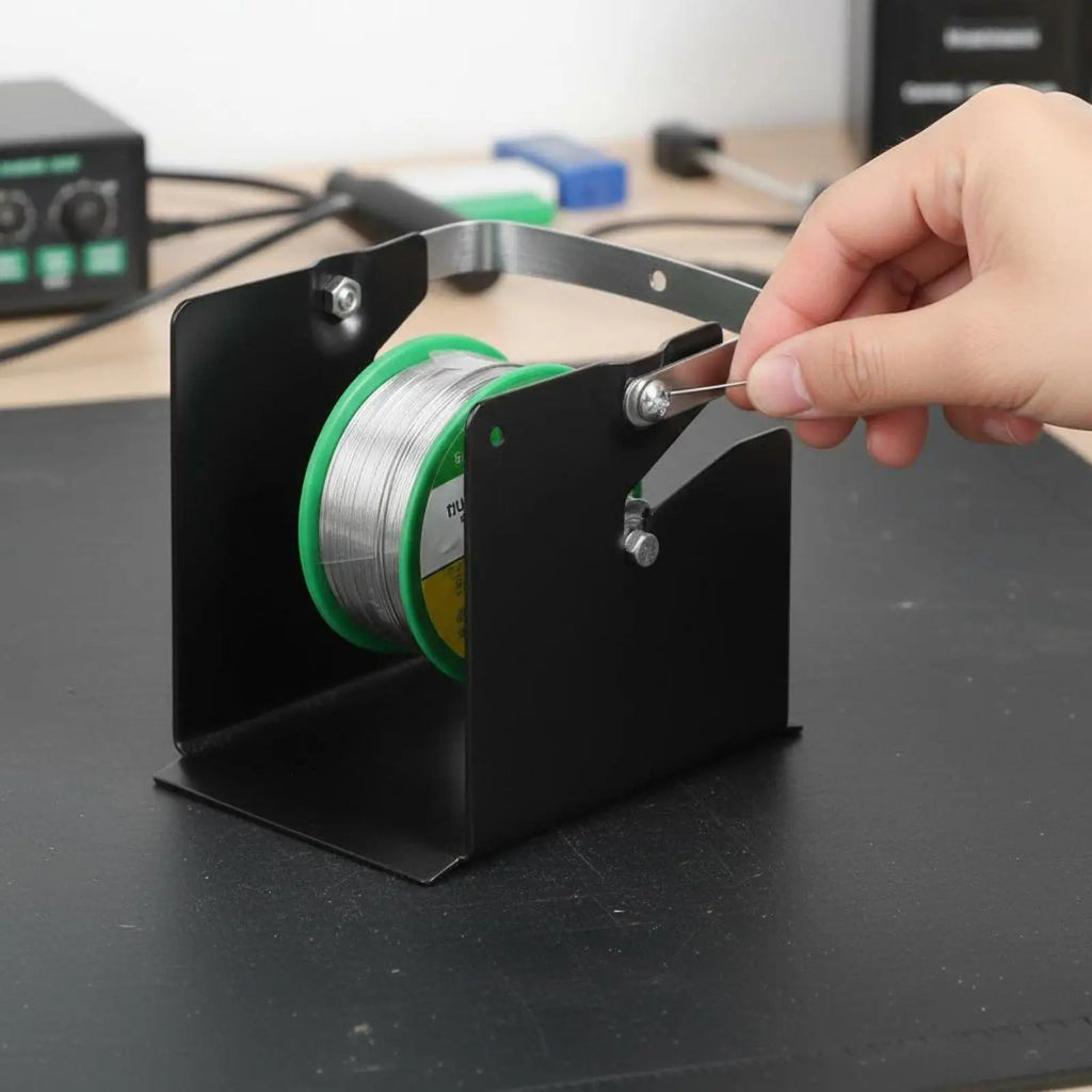 Metal Solder Spool Rack Desoldering Wire Holder for Electronics Bench Soldering Iron Machine Accessory Feeder Support Quake