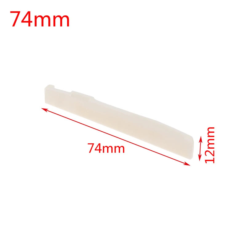 1Pcs Real Bone Bridge For Folk Acoustic Guitar 72MM/74MM/76MM/80MM * 12MM Quake 74MM