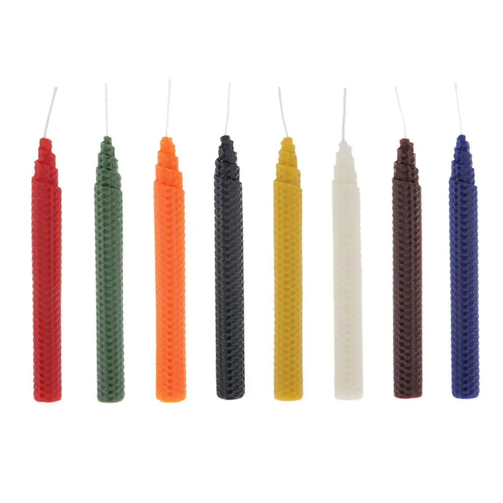 Handmade Beeswax Candles Sootless Dripless Taper Candle Wax for Candle Holder Ceremony Table Wedding Decor Quake