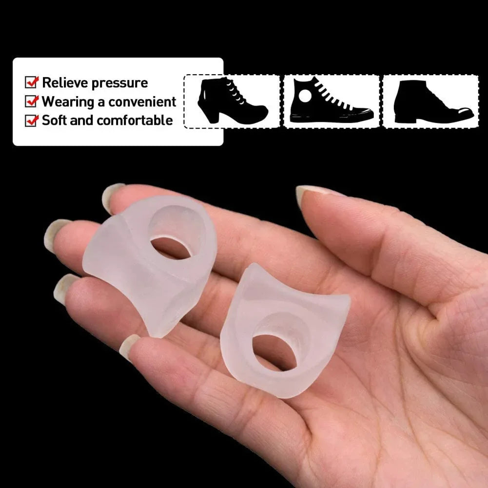 1 Pair Separators Toe Bunion Guard Toe Silicone Foot Care Orthopedic Finger Toe Separator Correction Pad Foot Care Tool Quake