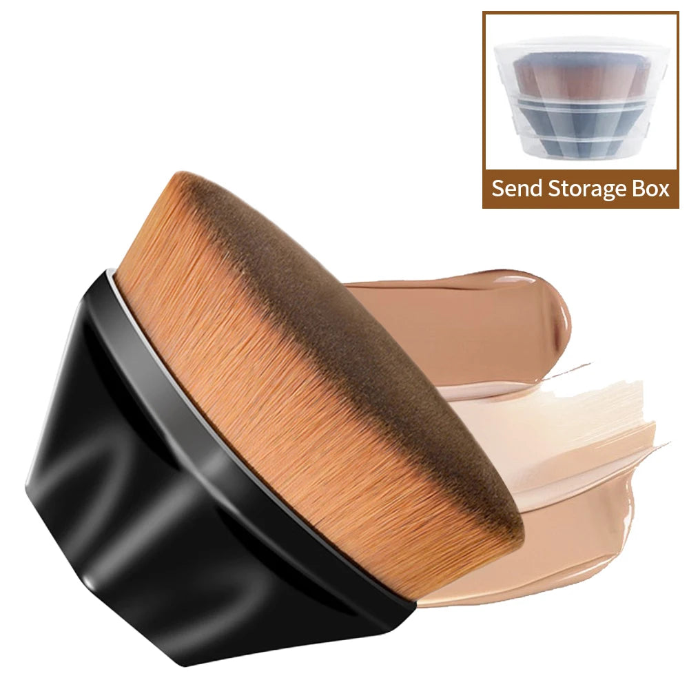 1PC Foundation Brushes Makeup Korean Professional Cosmetics BB Cream Powder Make Up Brush Short Handle Magic Foundation Brush Quake Black
