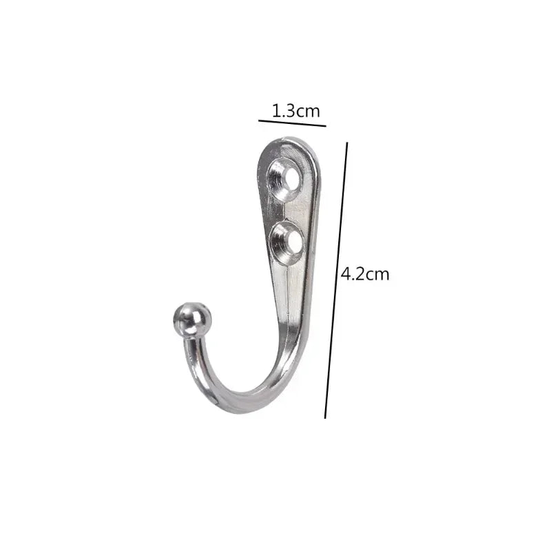 50/1Set Small Wall Mounted Hook with Screws Retro Metal Hooks for Hanging Bag Towels Key Rack Home Kitchen Bathroom Accessories Quake