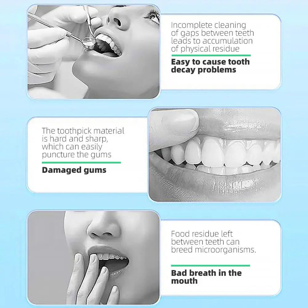Mint dental floss stick - home portable disposable care dental floss stick - oral care - deep cleaning - interdental cleaning Quake