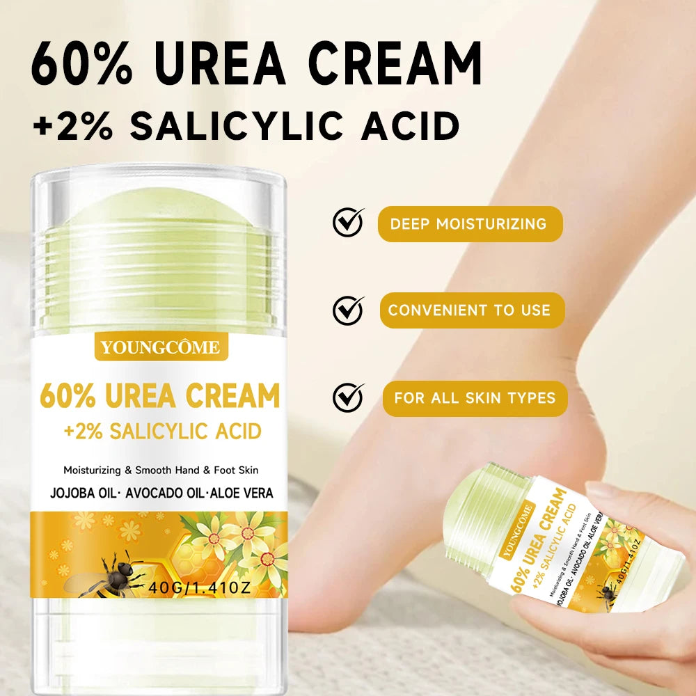 60% Urea Cream +2% Salicylic Acid Foot Cream Deodorant Stick Anti Sweating Keep Drying Fragrance Remove Foot Odor Moisturizing Quake