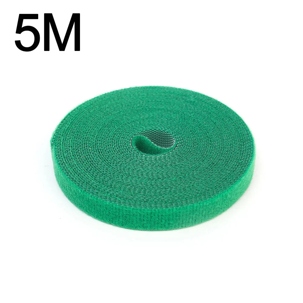 5/1Roll Nylon Plant Ties Plant Bandage Hook Tie Loop Adjustable Plant Support Reusable Fastener Tape for Home Garden Accessories Quake 5M 3Rolls