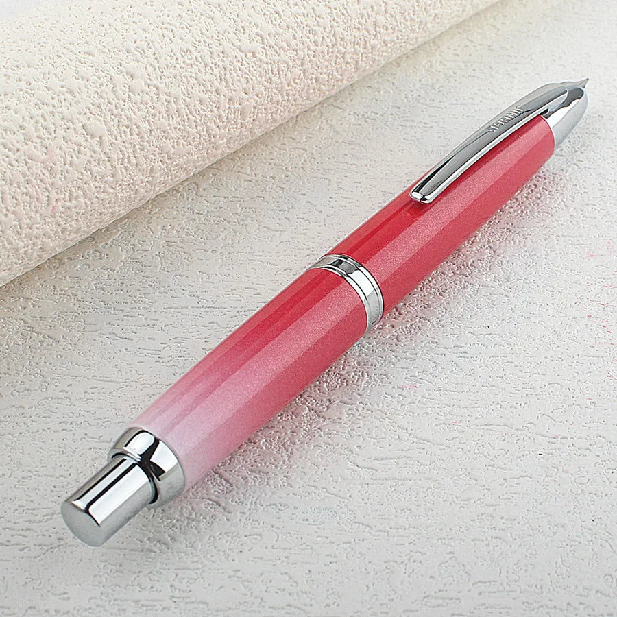 Jinhao 10 Press Fountain Pen Retractable EF Nib 0.38mm Metal Matte Black writing Ink Pen with Converter for students gifts Quake