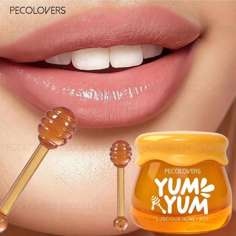 1PC Fruit Honey Pot Lipstick Can Moisturize Lips for A Long Time and Can Be Applied Repeatedly To Nourish Lips and Make Up Lips Quake