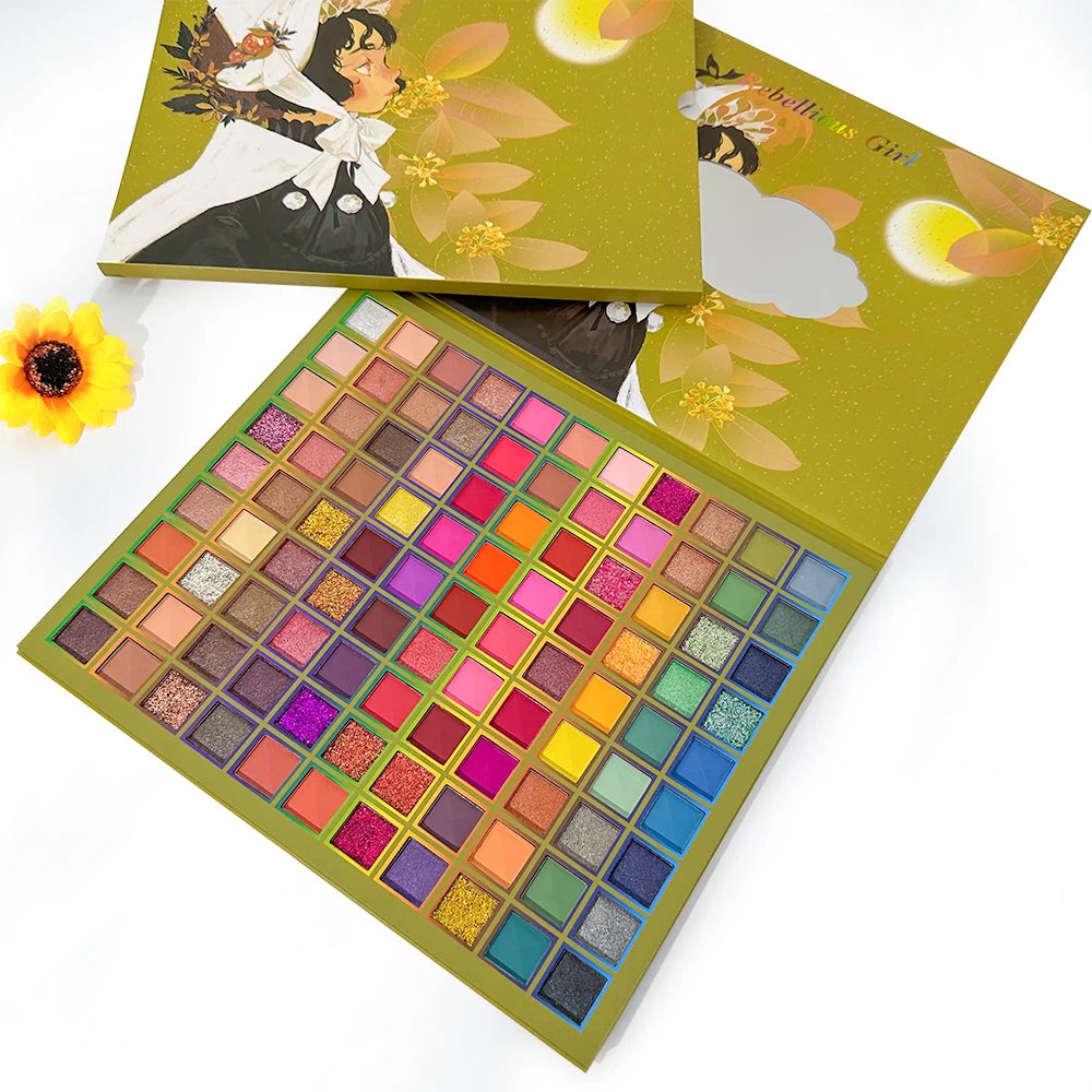 99 Color Rainbow Eye Makeup Plate Professional Matte Flash Plate Durable Eye Shadow Plate Suitable for Gifts to Women Cosmetics Quake 99 Color eyeshadow