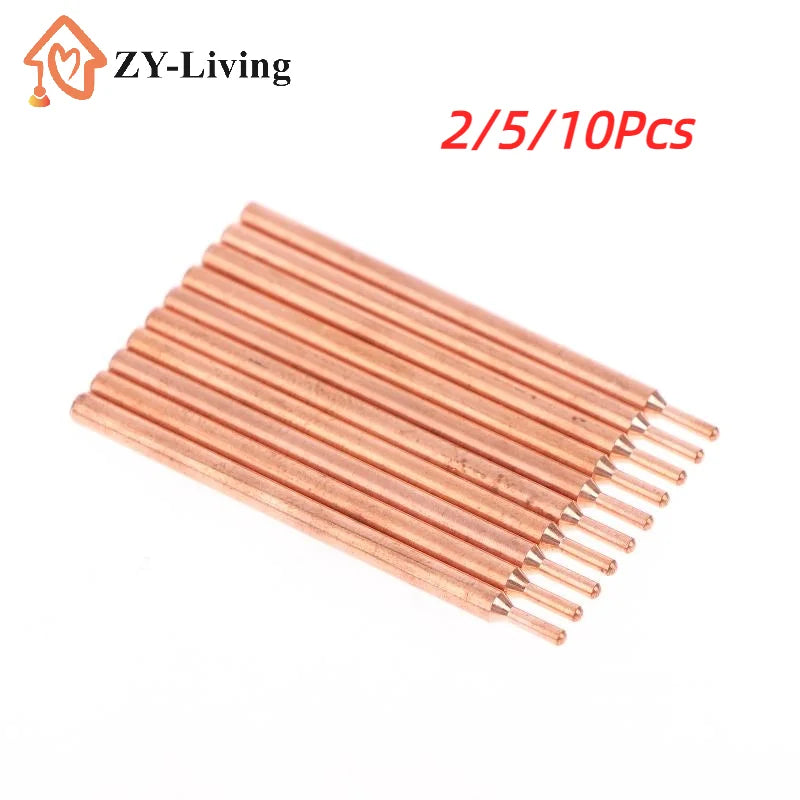 2/5/10Pcs 3MM Purple Copper Oxide Electrode Head 18650 Power Battery Double Head Spot Welding Needle Quake